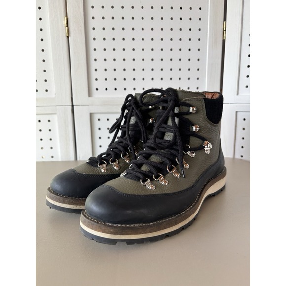Alpine Design Men's 9.5 Casual Leather Lace Up Boot Green/Black  AD21MCW003-BLK - Picture 1 of 10